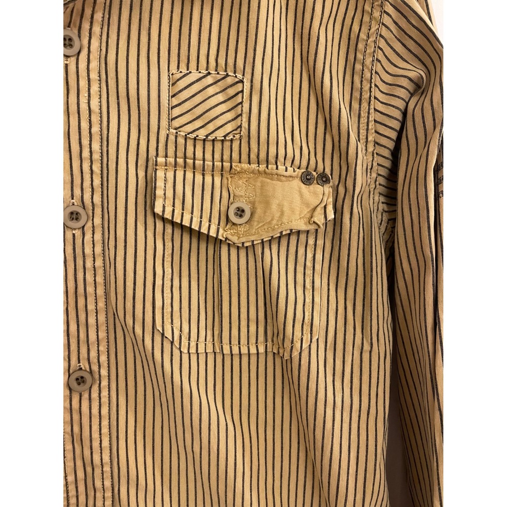 Mufti Boho Patchwork Button Down Streetwear Striped Military Fall‎ Chic - Picture 4 of 6